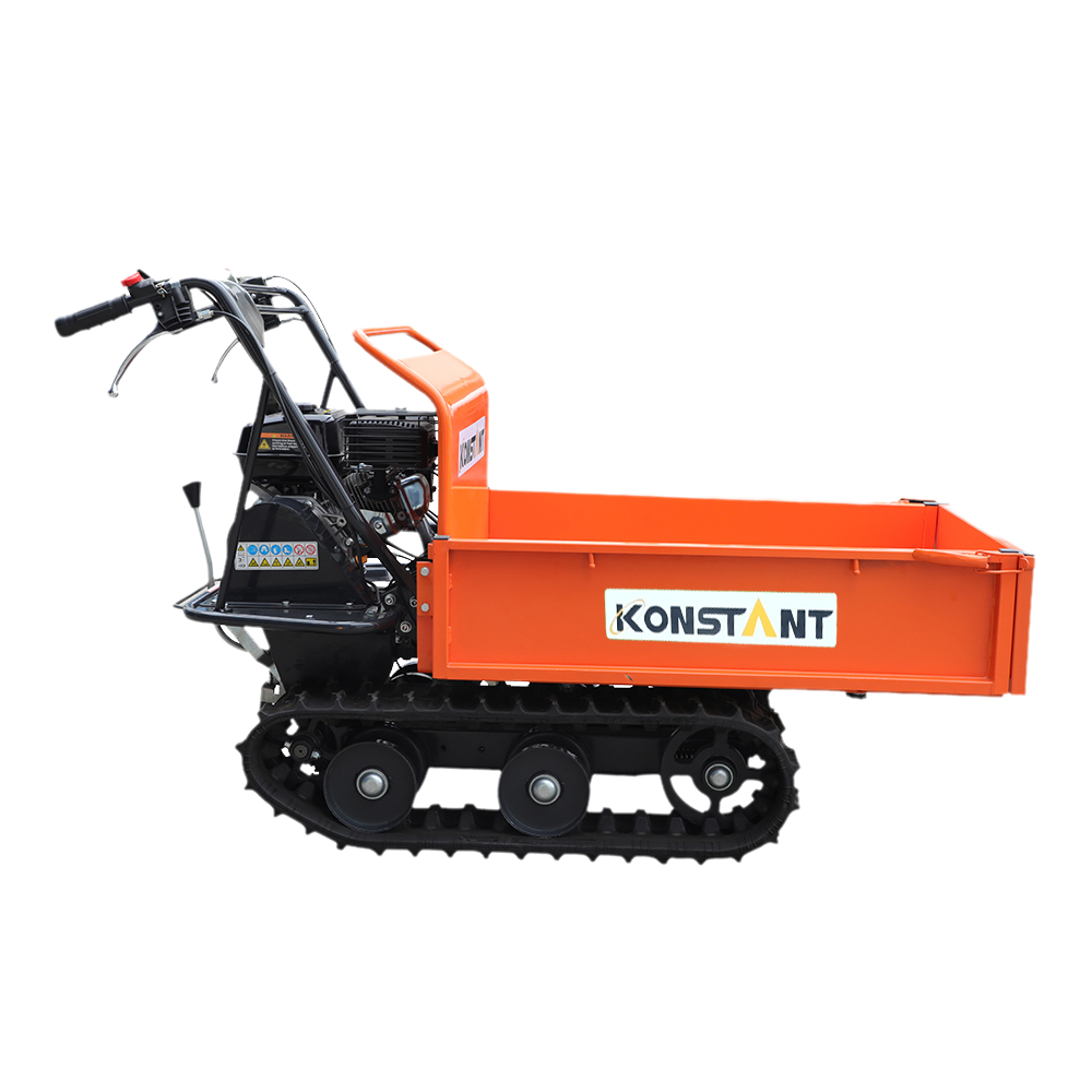 196cc 300 kg benzínového napájení Manuální tip Power Barrow Transporter sledoval mini Dumper